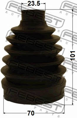 CV joint boot outer Febest 0517P-M2