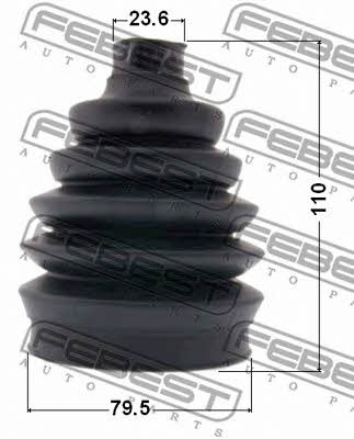 CV joint boot outer Febest 1417P-NACTR