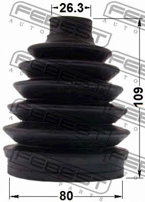 CV joint boot outer Febest 0517P-GHAT