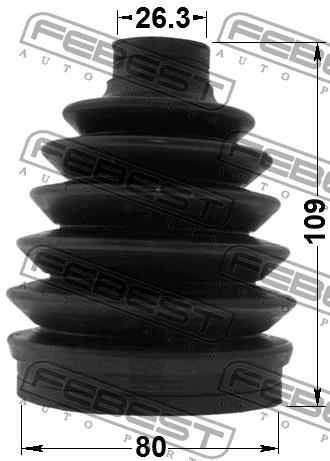 Febest CV joint boot outer – price 85 PLN