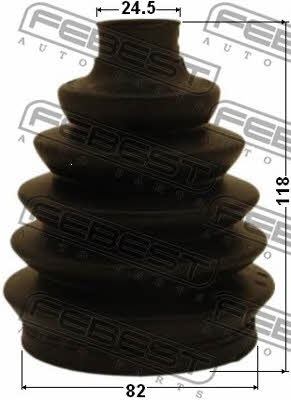 CV joint boot outer Febest 0117-SXV20