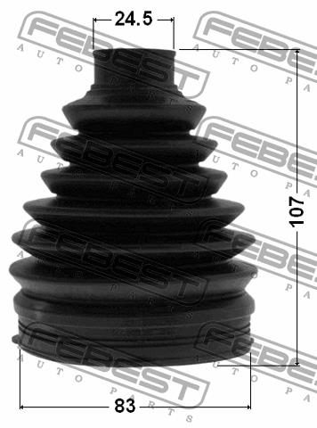 CV joint boot outer Febest 0517P-BK