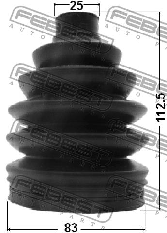 CV joint boot outer Febest 1217P-TUC20