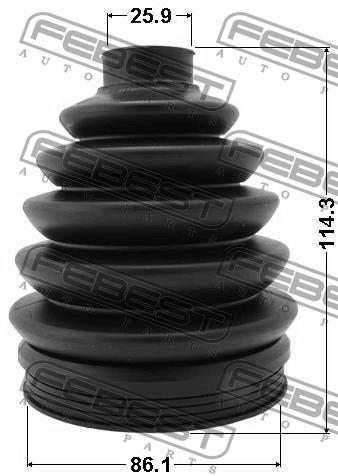 Febest CV joint boot outer – price 50 PLN