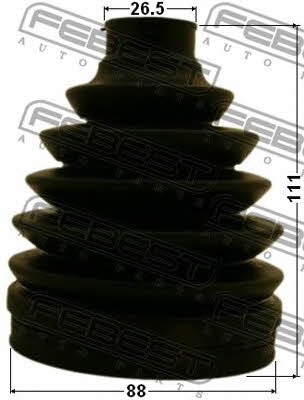 CV joint boot outer Febest 0117P-ZNR
