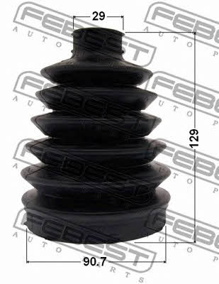 CV joint boot outer Febest 2117P-CA218
