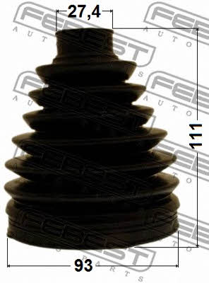CV joint boot outer Febest 0117P-GGL15