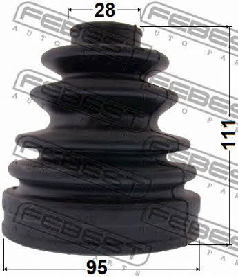 Febest CV joint boot outer – price 77 PLN