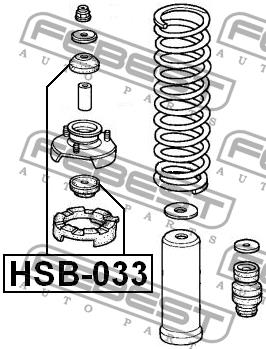 Shock absorber bushing Febest HSB-033