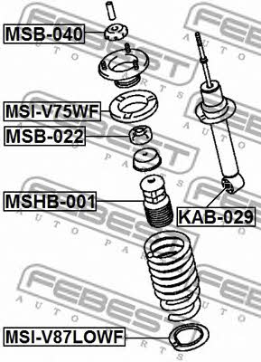 Febest Shock absorber bushing – price 15 PLN