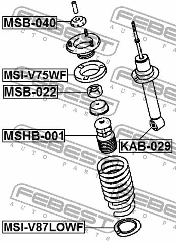 Shock absorber bushing Febest MSB-022