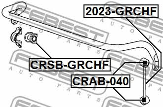 Front stabilizer bush Febest CRSB-GRCHF