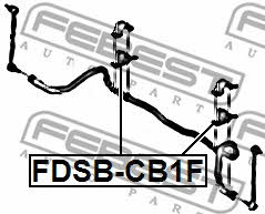 Front stabilizer bush Febest FDSB-CB1F