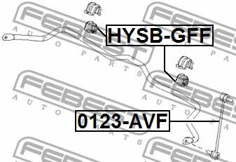 Front stabilizer bush Febest HYSB-GFF