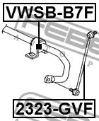 Front stabilizer bush Febest VWSB-B7F