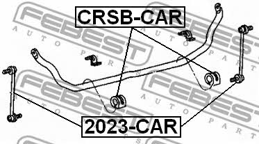 Front stabilizer bush Febest CRSB-CAR