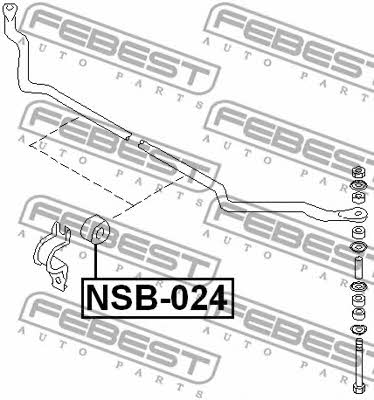 Febest Front anti roll bar bush – price 12 PLN