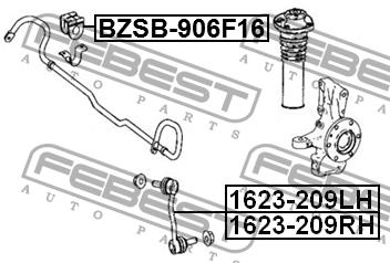 Front stabilizer bush Febest BZSB-906F16