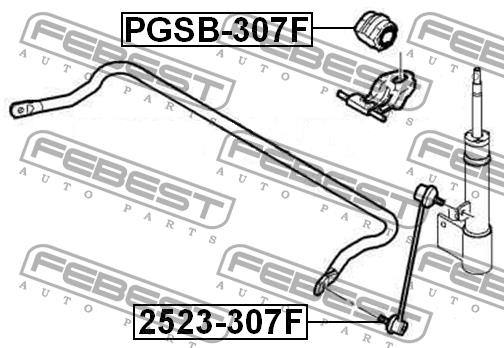 Febest Front anti roll bar bush – price 18 PLN