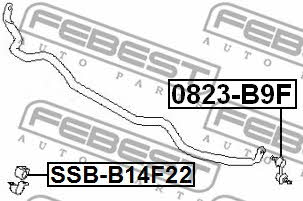 Febest Front anti roll bar bush – price 12 PLN