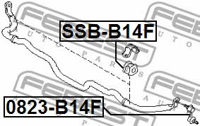 Front stabilizer bush Febest SSB-B14F