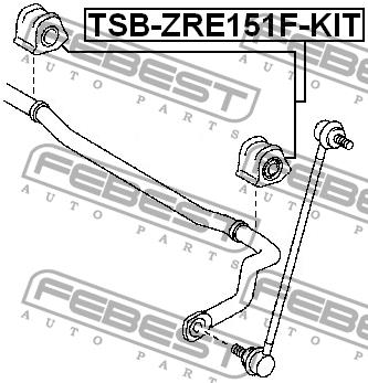 Febest Front stabilizer bush, kit – price [object Object] PLN