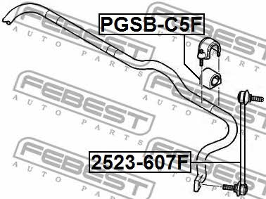 Front stabilizer bush Febest PGSB-C5F
