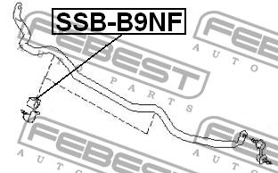 Front stabilizer bush Febest SSB-B9NF