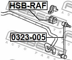 Front stabilizer bush Febest HSB-RAF