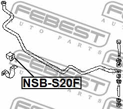 Febest Front anti roll bar bush – price 16 PLN