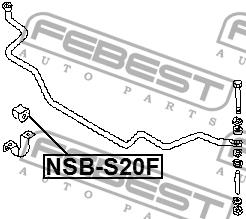 Front anti roll bar bush Febest NSB-S20F