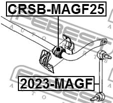 Front stabilizer bush Febest CRSB-MAGF25