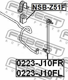 Front stabilizer bush Febest NSB-Z51F
