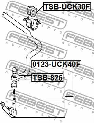 Febest Front anti roll bar bush – price 28 PLN