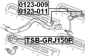 Front stabilizer bush Febest TSB-GRJ150F