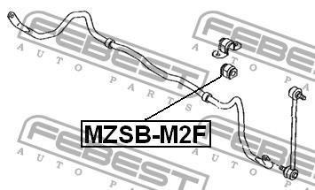 Front stabilizer bush Febest MZSB-M2F