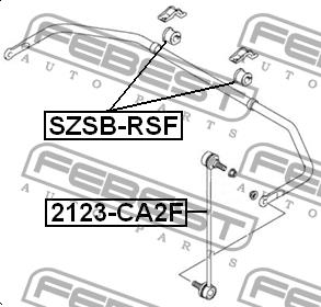 Front stabilizer bush Febest SZSB-RSF