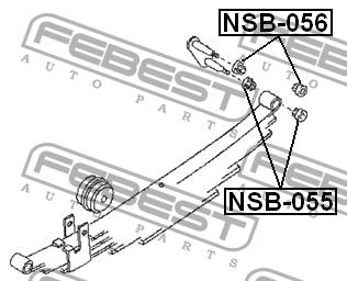 Silentblock springs Febest NSB-056