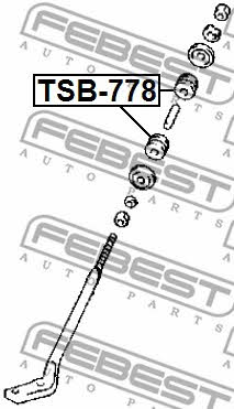 Silent block front torsion bar Febest TSB-778