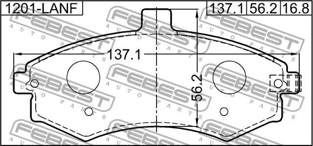 Febest 1201-LANF Brake Pad Set, disc brake 1201LANF
