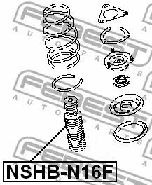 Bellow and bump for 1 shock absorber Febest NSHB-N16F