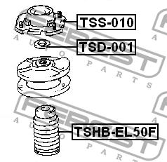 Bellow and bump for 1 shock absorber Febest TSHB-EL50F