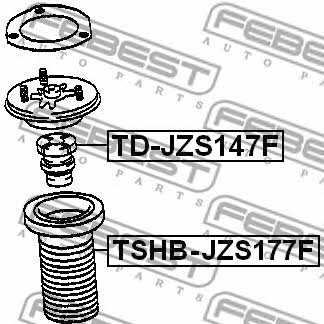 Front shock absorber boot Febest TSHB-JZS177F