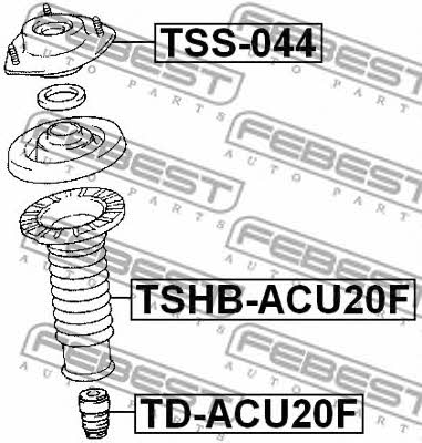 Front shock absorber boot Febest TSHB-ACU20F