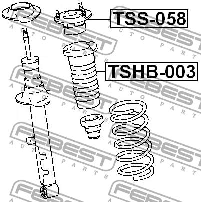 Febest Front shock absorber boot – price 53 PLN