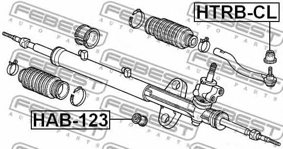 Steering tip boot Febest HTRB-CL