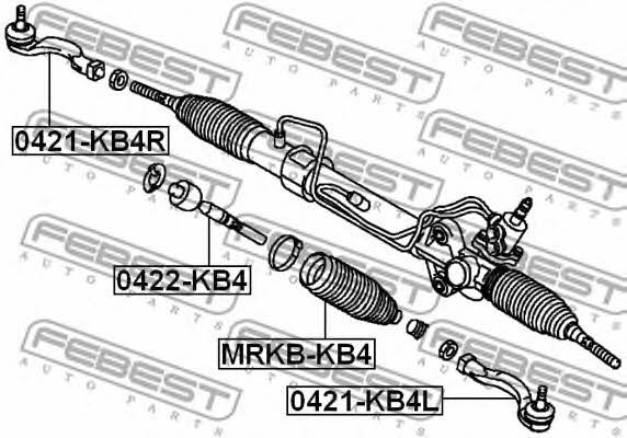 Steering rack boot Febest MRKB-KB4