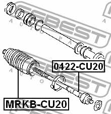 Steering rack boot Febest MRKB-CU20