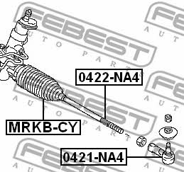 Febest Steering rack boot – price 27 PLN