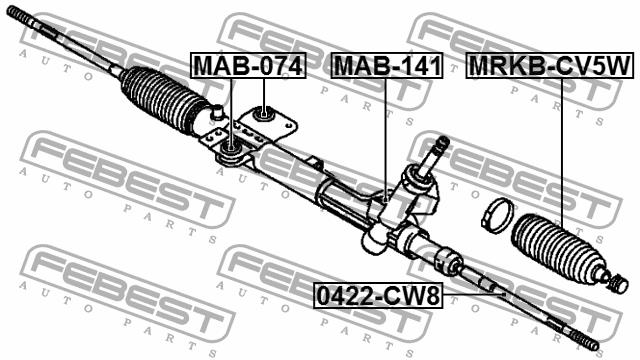 Febest Steering rack boot – price 29 PLN